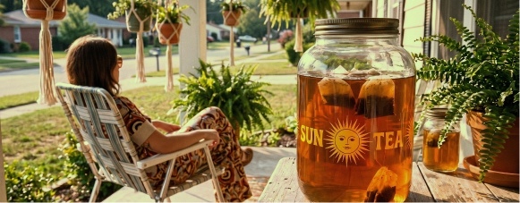 Porch Swing Mint Tea - iced tea with fresh mint